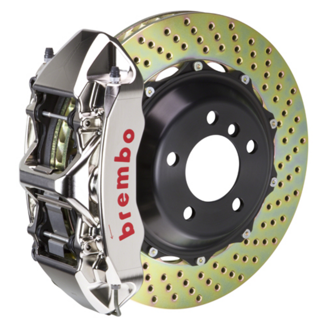 Brembo GR86 / BRZ Front GTR BBK - 6 Piston Billet Monoblock Calipers w/ Drilled 2-Piece Rotors