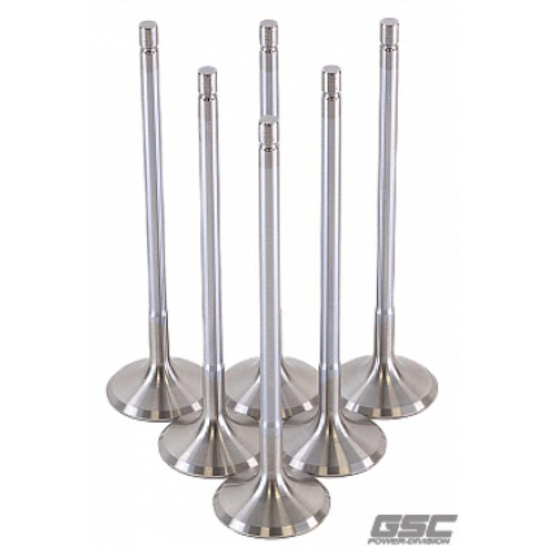 GSC Power-Division GR Corolla G16E-GTS 32mm Head (STD) Chrome Polished Exhaust Valve - Set of 6 - GSC2195-6