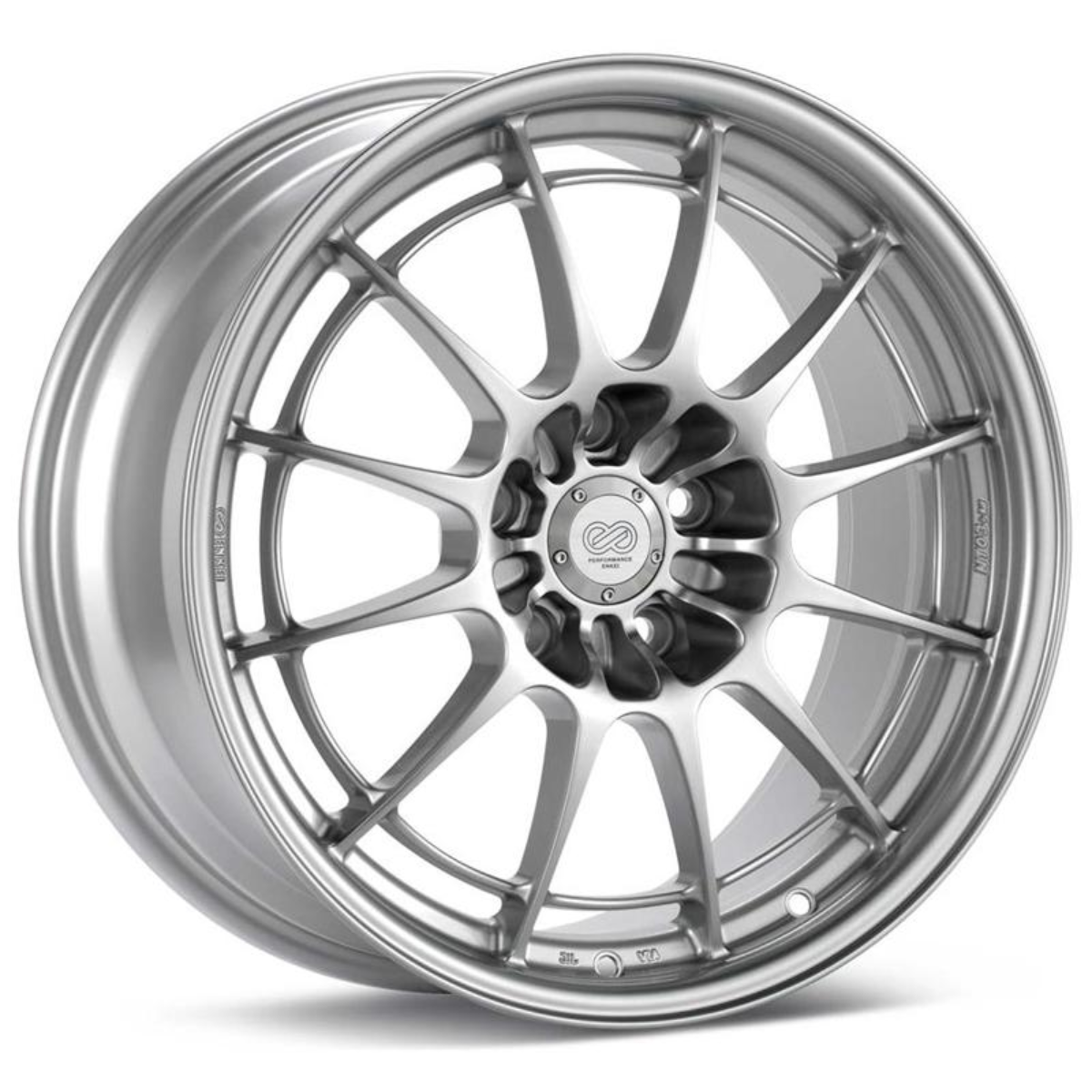 18x8.5 Enkei NT03+M 5x114.3 38mm Offset 72.6mm Bore Silver Wheel G35/350z main image 0