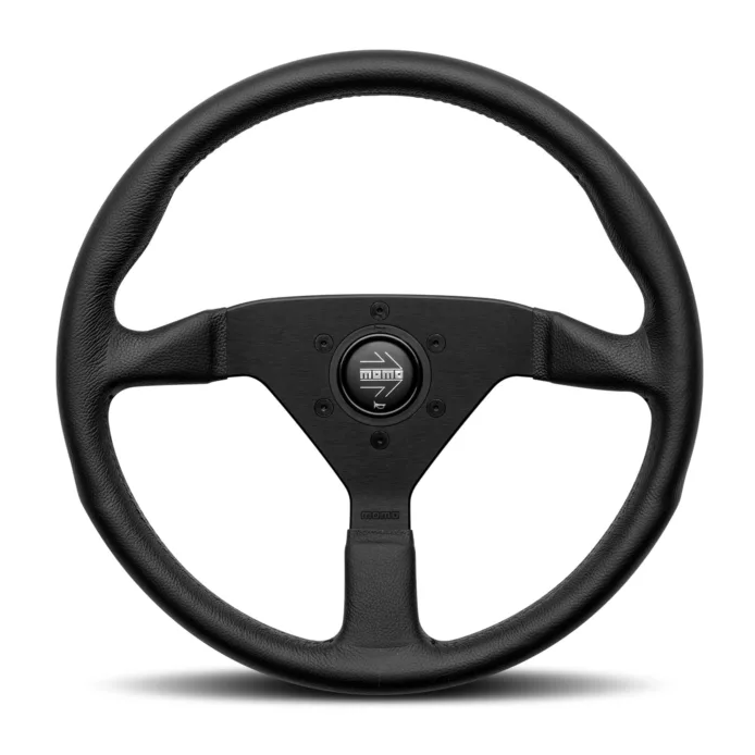 MOMO モンテカルロ　320mm正規輸入品 MOMO Monte Carlo Leather Steering Wheel, Black/Black, 320mm – LIMIT+1
