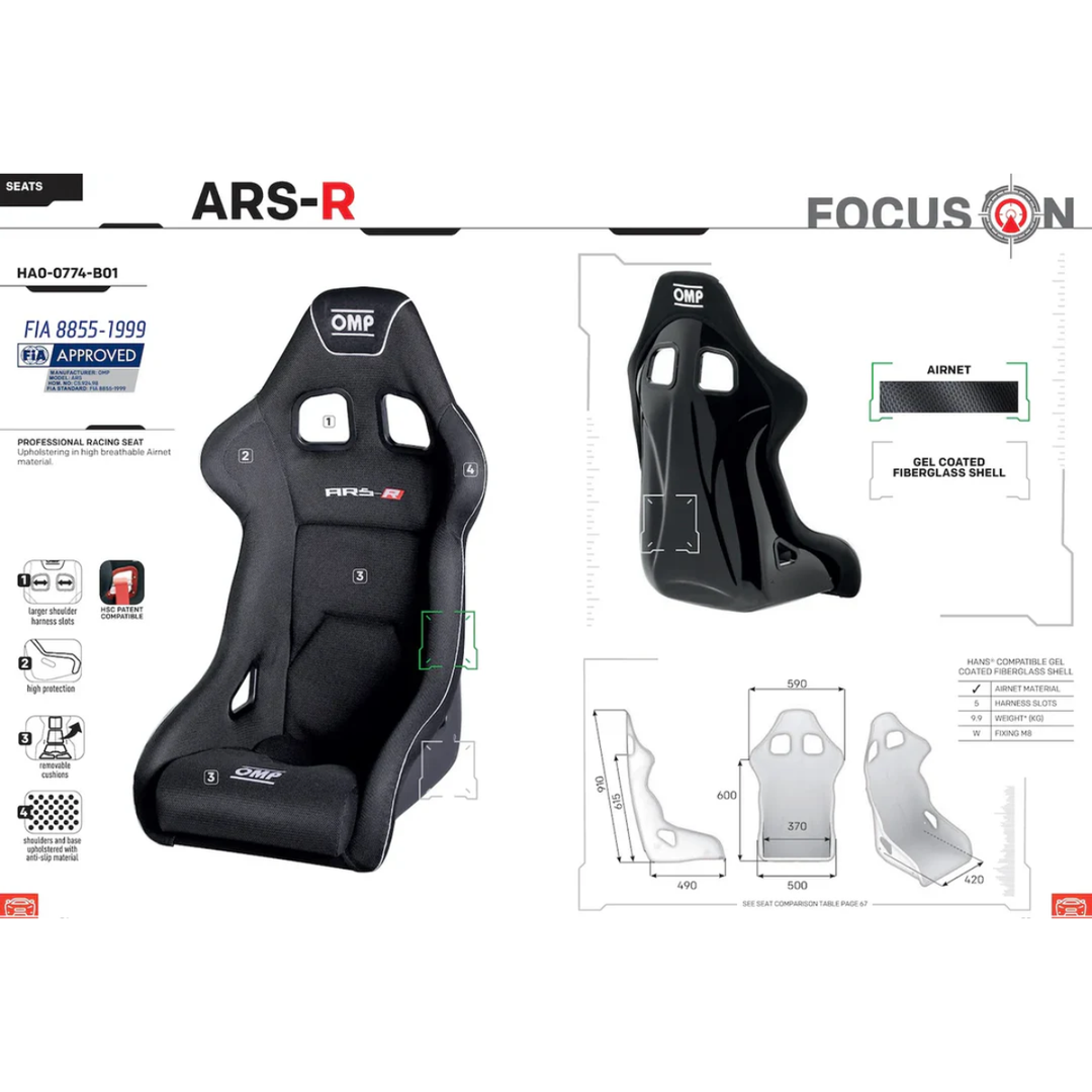 OMP ARS-R Racing Seat (FIA Approved)