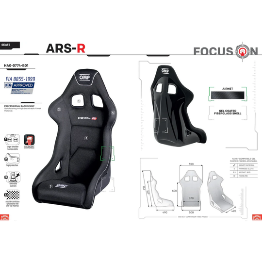 OMP ARS-R Racing Seat (FIA Approved)