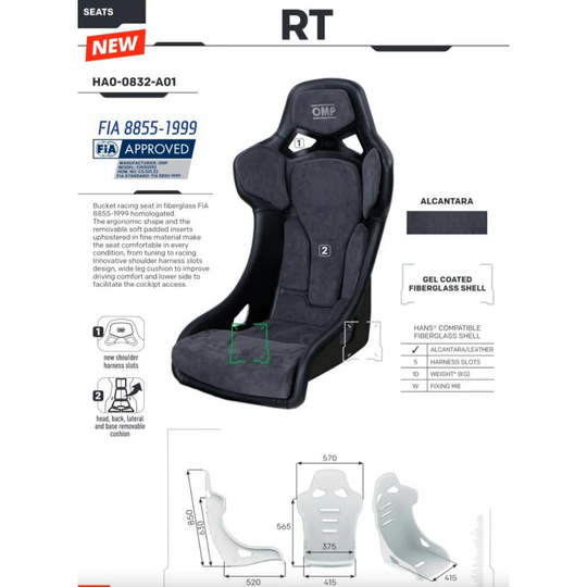 OMP RT Racing Seat (FIA Approved)