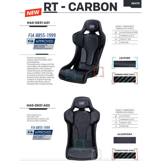OMP RT Racing Seat (FIA Approved)