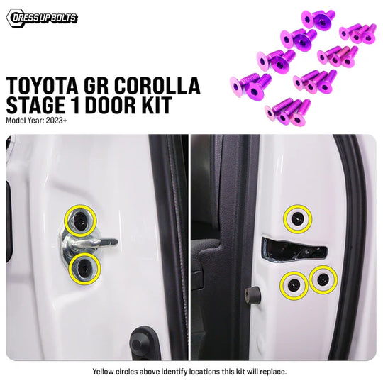 Dress Up Bolts GR Corolla Titanium Door Hardware Kit - Stage 1