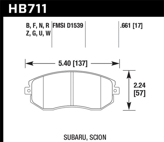 Hawk Performance GR86 / BRZ HPS Street Brake Pads