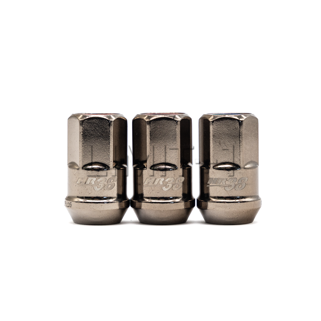 Muteki HR38 Open End Lug Nuts 12x1.25 - Titanium Chrome