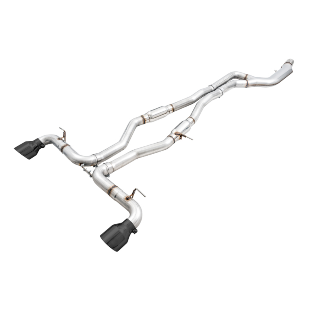 AWE GR Supra B58 Resonated Track Edition Exhaust 5" Diamond Black Tips