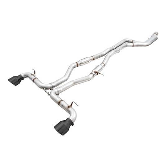 AWE GR Supra B58 Resonated Track Edition Exhaust 5" Diamond Black Tips
