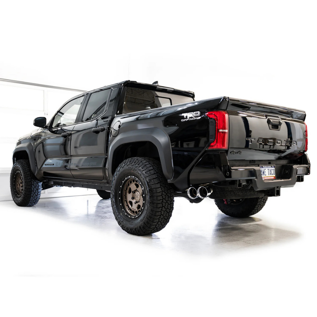 AWE Exhaust Dual Chrome Silver Tips 2024+ Toyota Tacoma 1