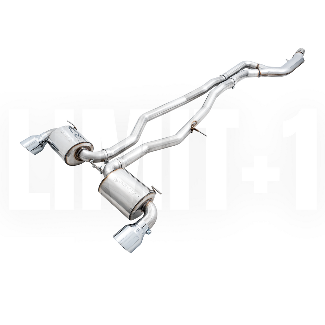 AWE GR Supra B58 Non-Resonated Touring Edition Exhaust - 5in Chrome Silver Tips