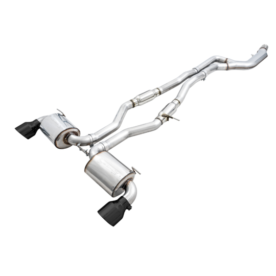 AWE GR Supra B58 Resonated Touring Edition Exhaust - 5" Diamond Black Tips