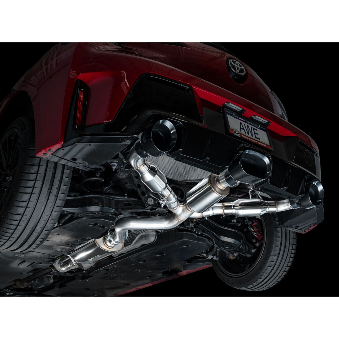 AWE Tuning GR Corolla Exhaust - Diamond Black Tips