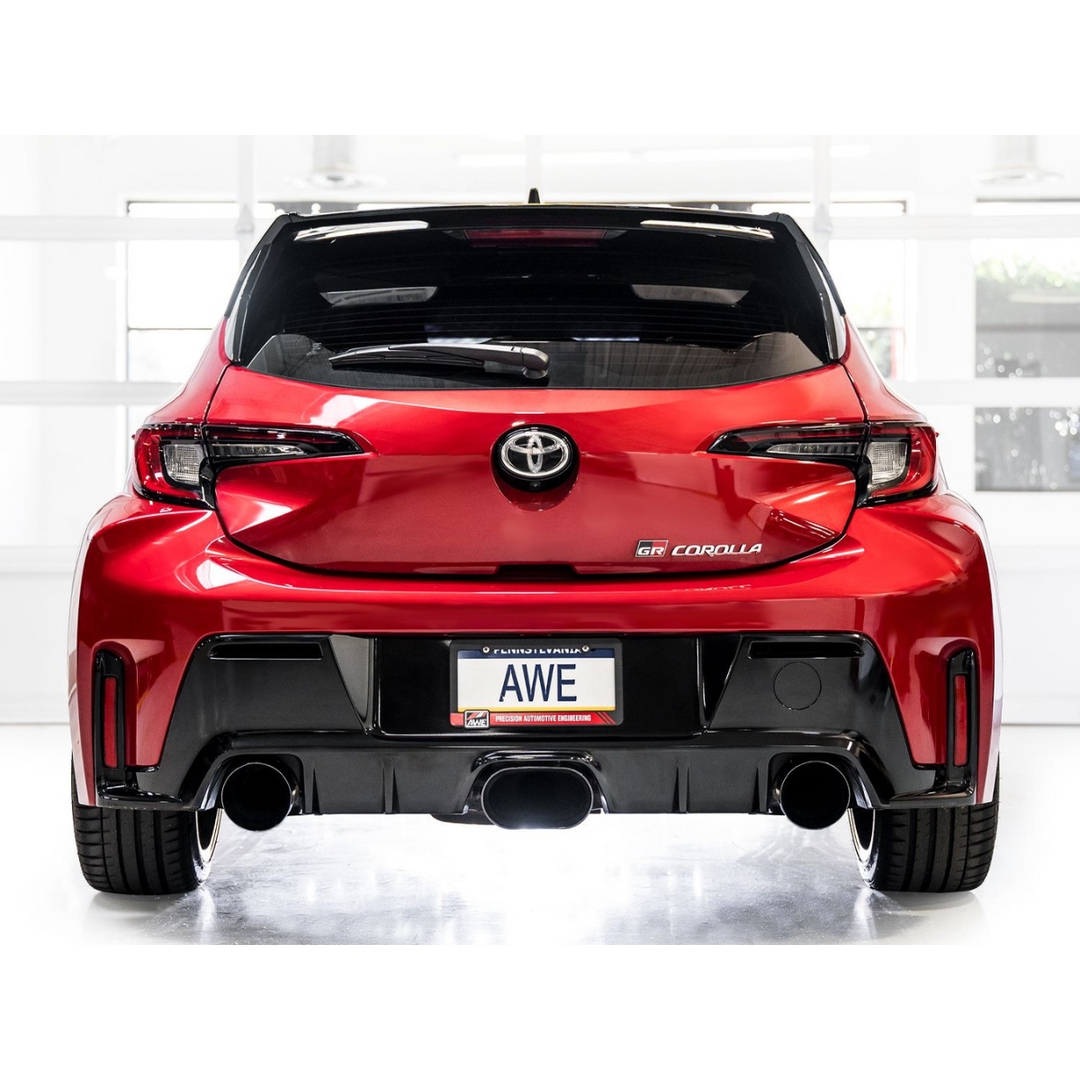 AWE Tuning GR Corolla Exhaust - Diamond Black Tips