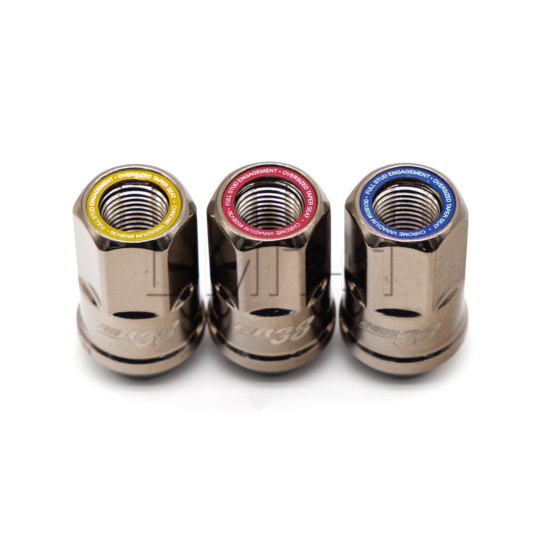 Muteki HR38 Open End Lug Nuts 12x1.25 - Titanium Chrome