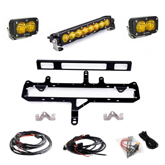 Baja Designs 2024+ Tacoma S8 Series 10in/S2 Pro grille Light Kit1