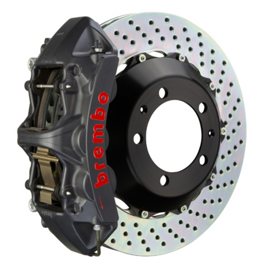 Brembo GR86 / BRZ Front GTS BBK - 6 Piston Cast Monoblock Calipers w/ Drilled 2-Piece Rotors