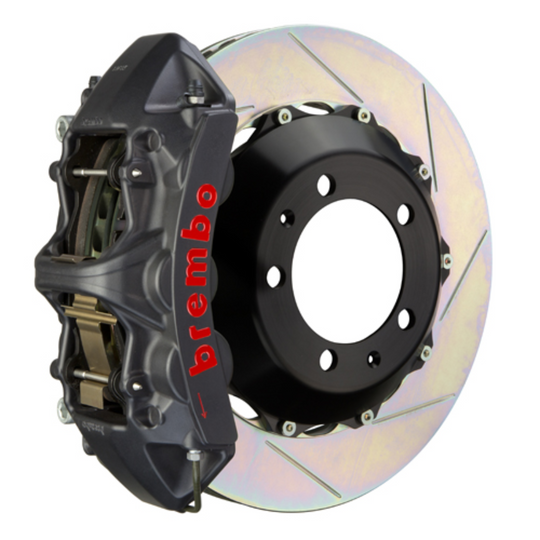 Brembo GR86 / BRZ Front GTS BBK - 6 Piston Cast Monoblock Calipers w/ Slotted 2-Piece Rotors
