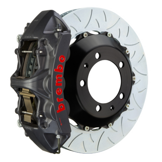 Brembo GR86 / BRZ Front GTS BBK - 6 Piston Cast Monoblock Calipers w/ Slotted 2-Piece Rotors
