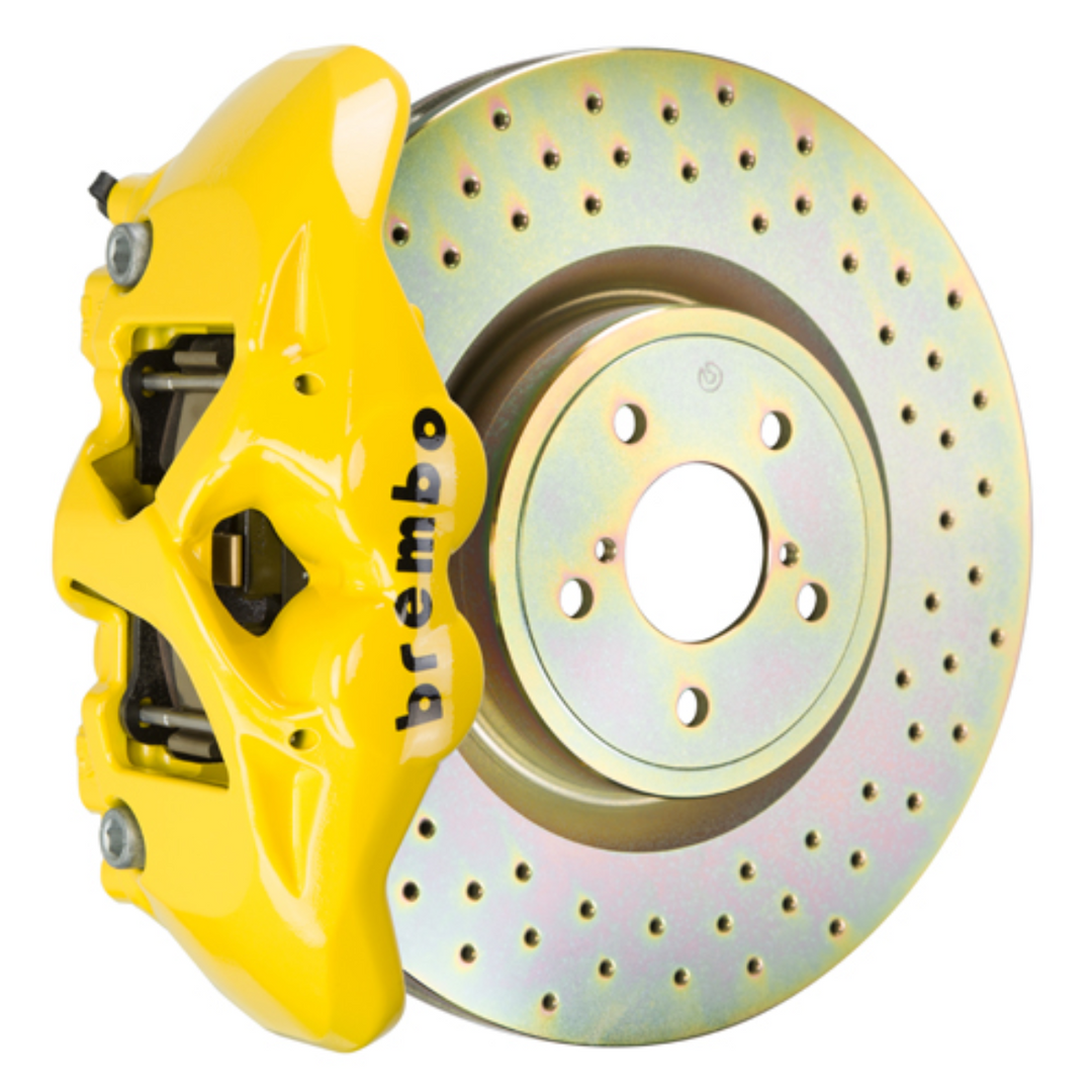Brembo GR86 / BRZ Front GT BBK - 4 Piston Cast Monoblock Calipers w/ Drilled 1-Piece Rotors