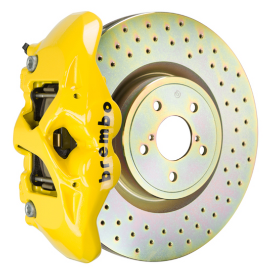 Brembo GR86 / BRZ Front GT BBK - 4 Piston Cast Monoblock Calipers w/ Drilled 1-Piece Rotors