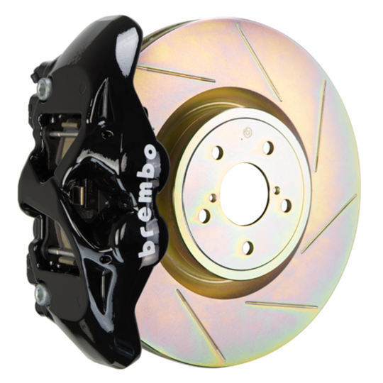 Brembo GR86 / BRZ Front GT BBK - 4 Piston Cast Monoblock Calipers w/ Slotted 1-Piece Rotors