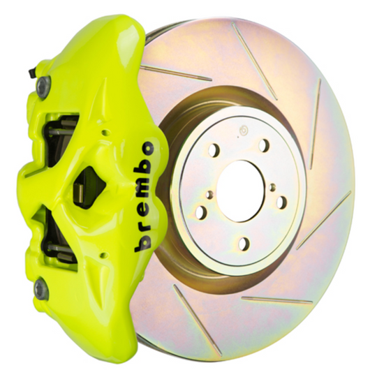 Brembo GR86 / BRZ Front GT BBK - 4 Piston Cast Monoblock Calipers w/ Slotted 1-Piece Rotors