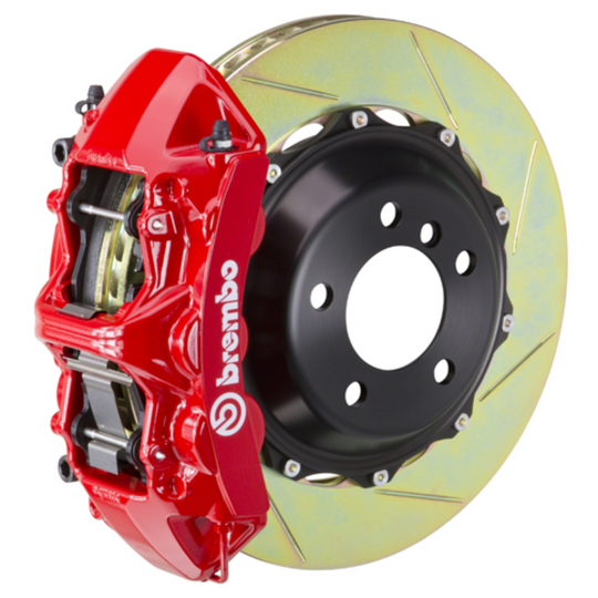 Brembo GR86 / BRZ Front GT BBK - 6 Piston Cast Monoblock Calipers w/ Slotted 2-Piece Rotors