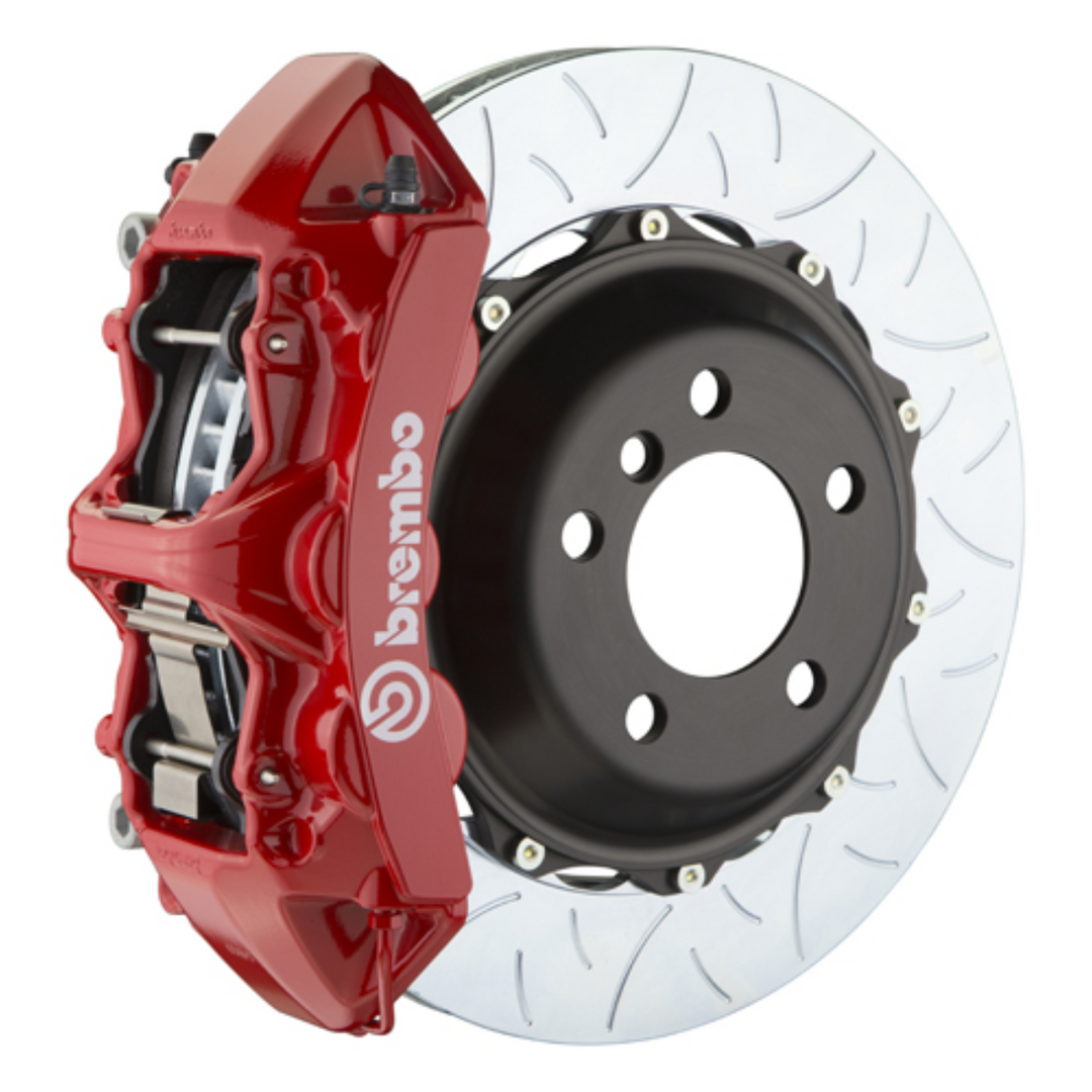 Brembo GR86 / BRZ Front GT BBK - 6 Piston Cast Monoblock Calipers w/ Slotted 2-Piece Rotors