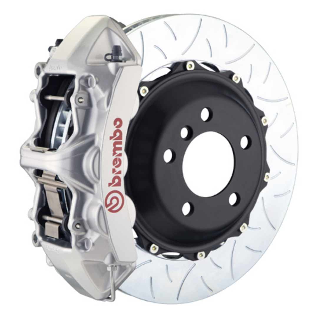 Brembo GR86 / BRZ Front GT BBK - 6 Piston Cast Monoblock Calipers w/ Slotted 2-Piece Rotors