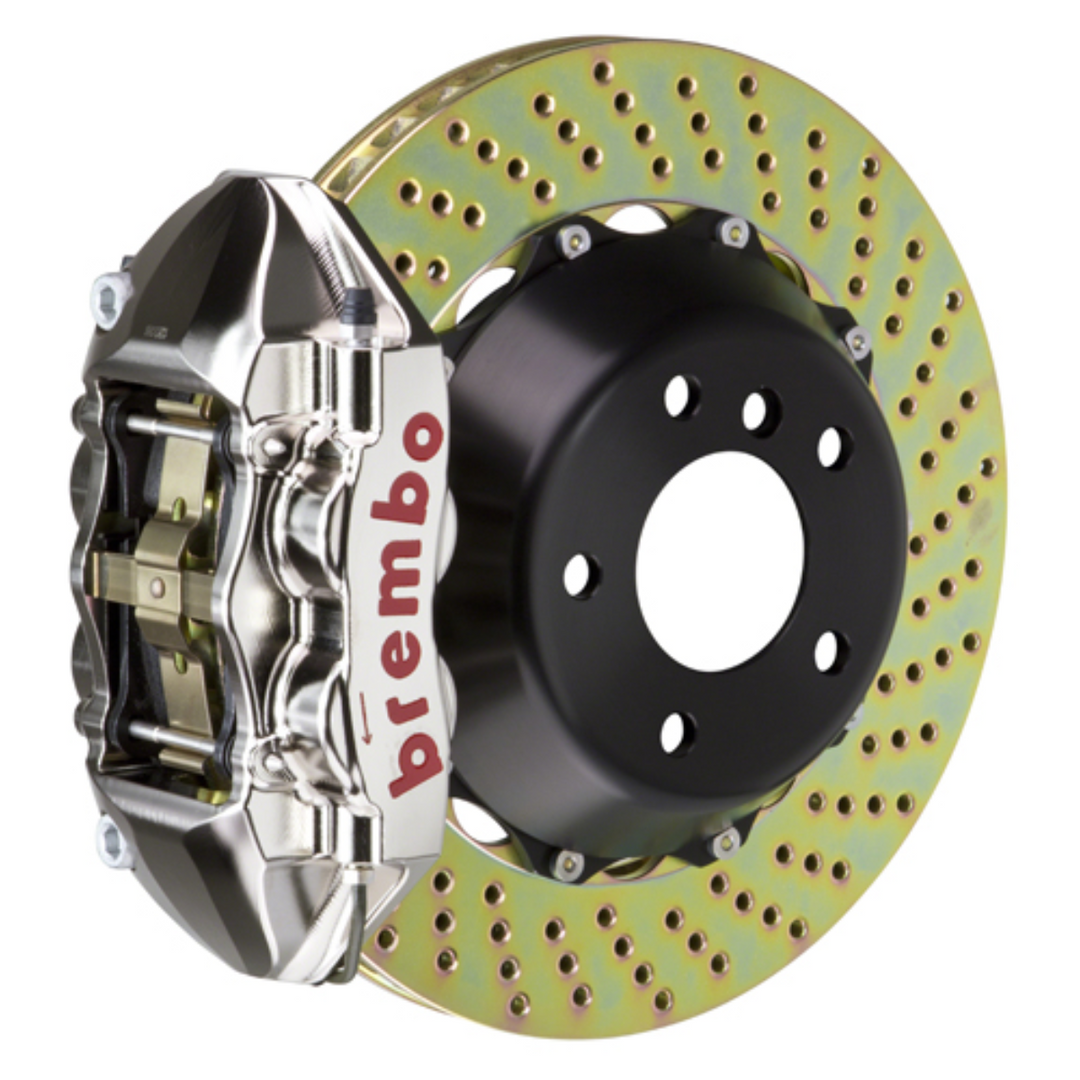 Brembo GR86 / BRZ Rear GTR BBK - 4 Piston Billet Monoblock Calipers w/ Drilled 2-Piece Rotors