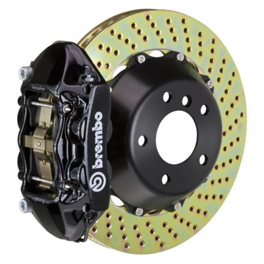 Brembo GR86 / BRZ Rear GT BBK - 4 Piston Cast Monoblock Calipers w/ Drilled 2-Piece Rotors