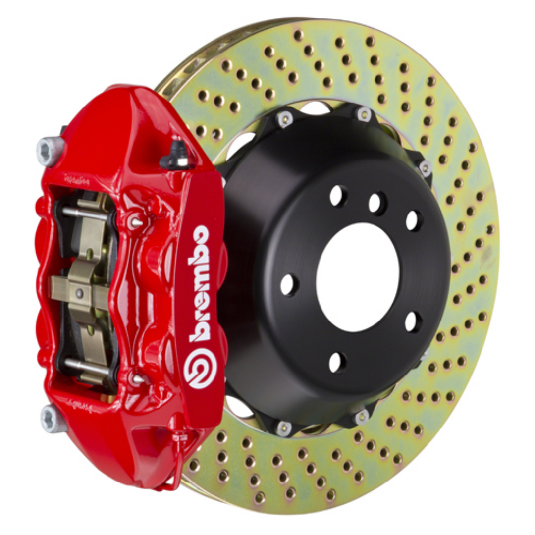 Brembo GR86 / BRZ Rear GT BBK - 4 Piston Cast Monoblock Calipers w/ Drilled 2-Piece Rotors