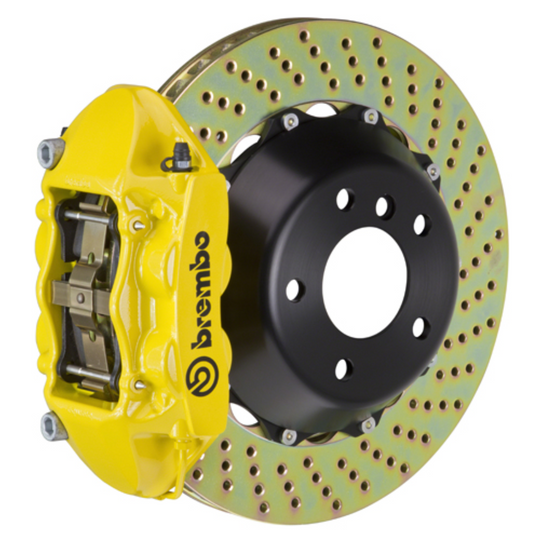 Brembo GR86 / BRZ Rear GT BBK - 4 Piston Cast Monoblock Calipers w/ Drilled 2-Piece Rotors