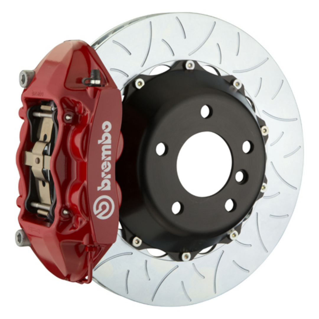 Brembo GR86 / BRZ Rear GT BBK - 4 Piston Cast Monoblock Calipers w/ Slotted 2-Piece Rotors