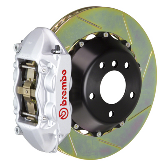 Brembo GR86 / BRZ Rear GT BBK - 4 Piston Cast Monoblock Calipers w/ Slotted 2-Piece Rotors