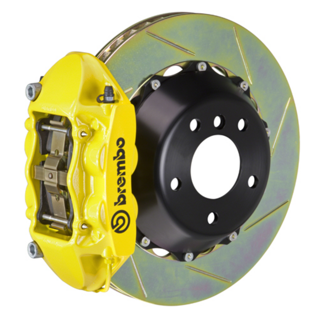 Brembo GR86 / BRZ Rear GT BBK - 4 Piston Cast Monoblock Calipers w/ Slotted 2-Piece Rotors