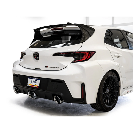 AWE Tuning GR Corolla Exhaust - Chrome Silver Tips