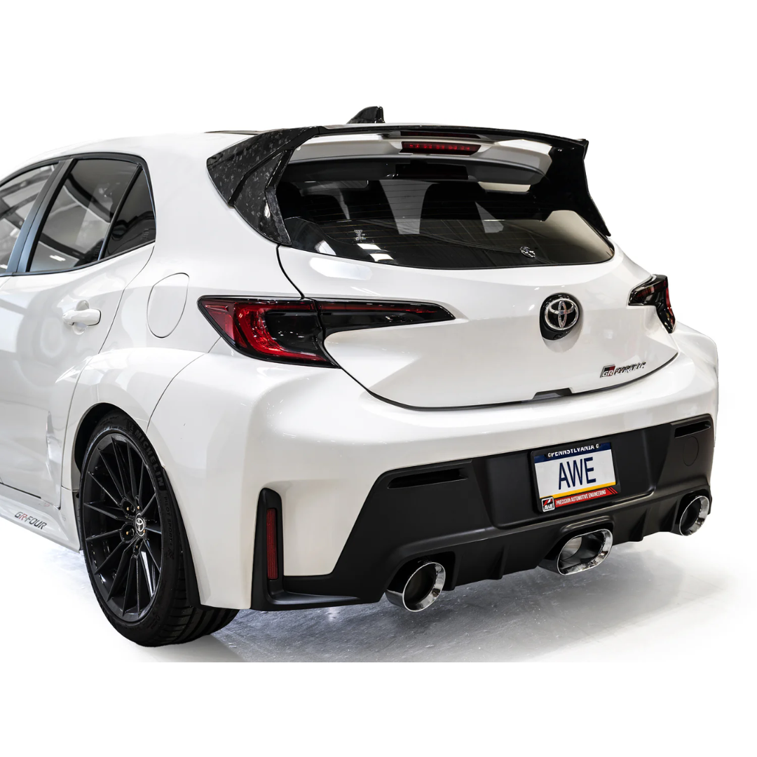 AWE Tuning GR Corolla Exhaust - Chrome Silver Tips