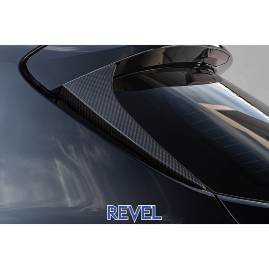 Revel GR Corolla GT Dry Carbon Rear Window Side Spoiler Covers - 2 Pieces