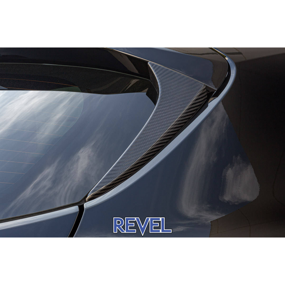 Revel GR Corolla GT Dry Carbon Rear Window Side Spoiler Covers - 2 Pieces