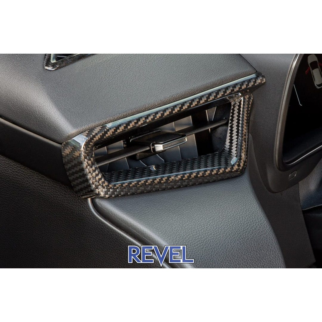  Revel GT Dry Carbon Front A/C Dash Panel Covers 2023 Toyota GR Corolla - 3 Pieces