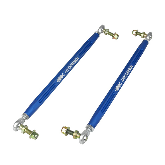 aFe CONTROL GR Supra Front Adjustable End Link Set Blue