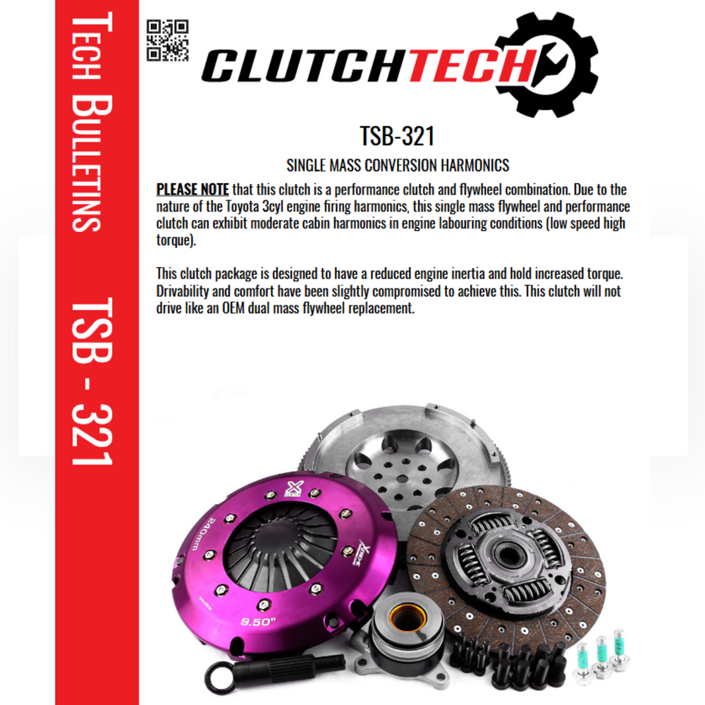 XClutch GR Corolla Clutch Kit Inc Flywheel + HRB; Stage 2R Single Ceramic Race Disc