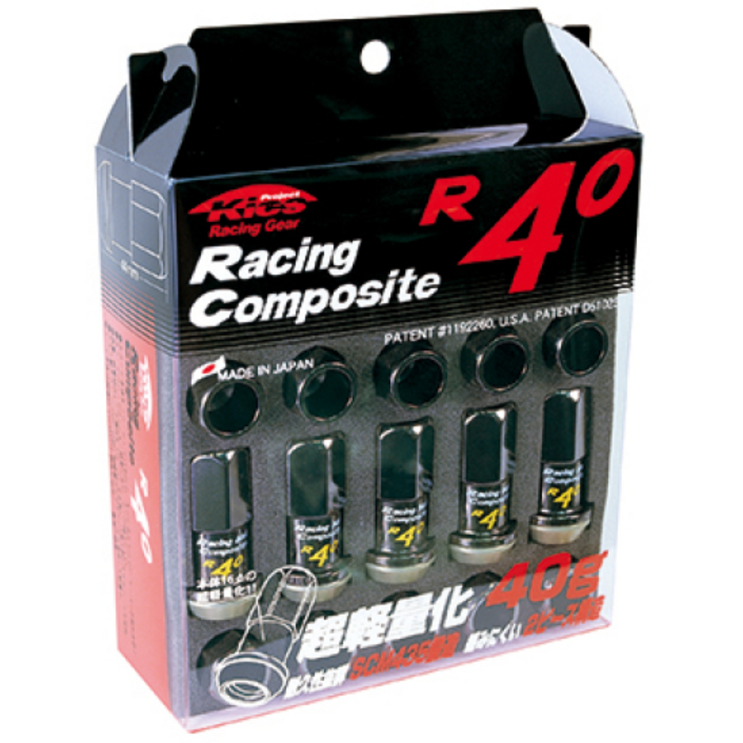 Project Kics GR Corolla 12x1.50 R40 Lug Nuts - Black (20 Pcs)