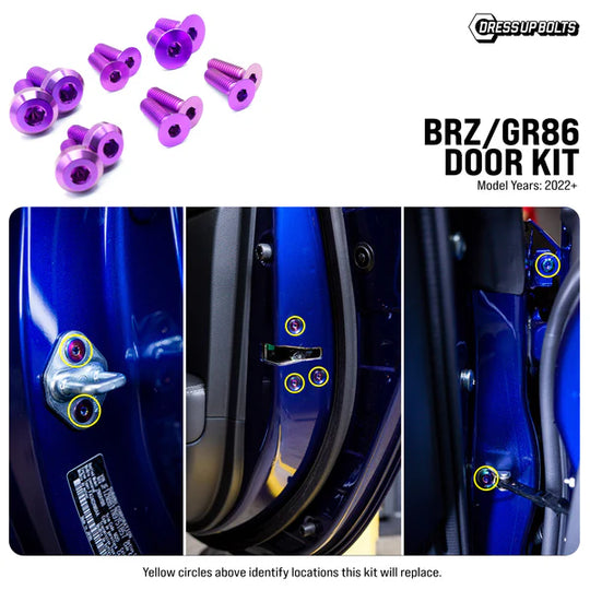 Dress Up Bolts GR86 / BRZ Titanium Door Hardware Kit