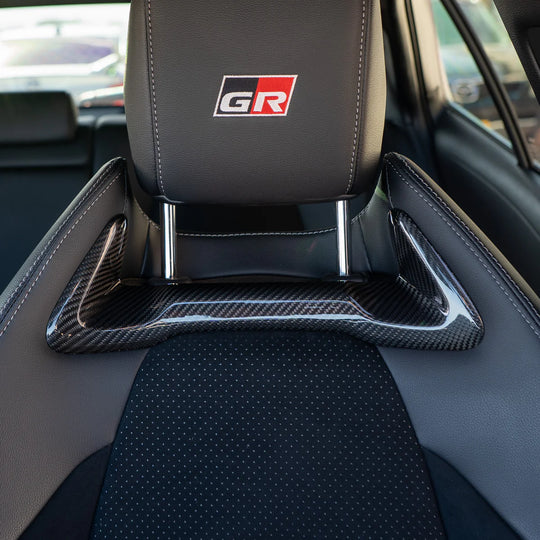 Driven Media GR Corolla Carbon Fiber Front Seat Headrest Trim
