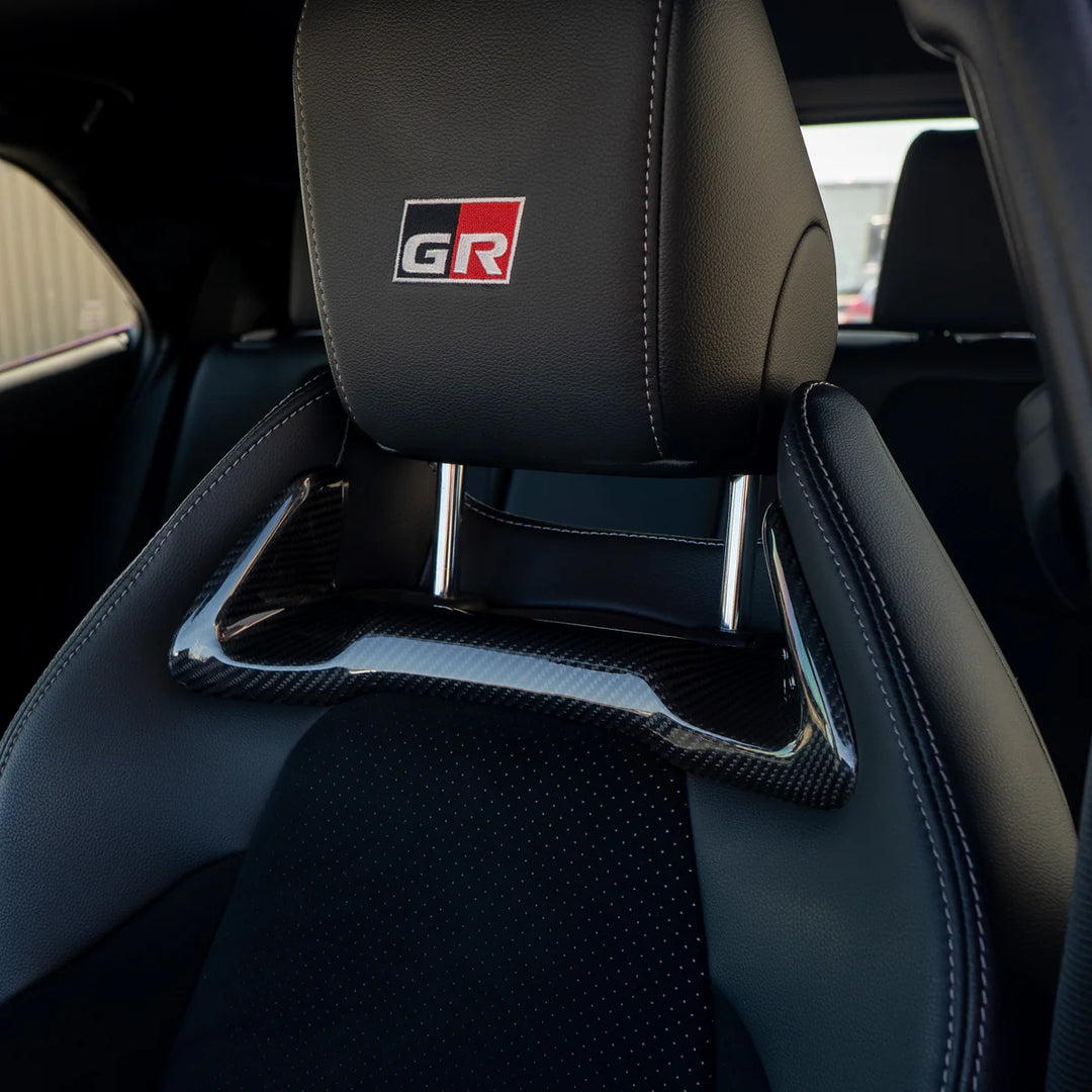 Driven Media GR Corolla Carbon Fiber Front Seat Headrest Trim