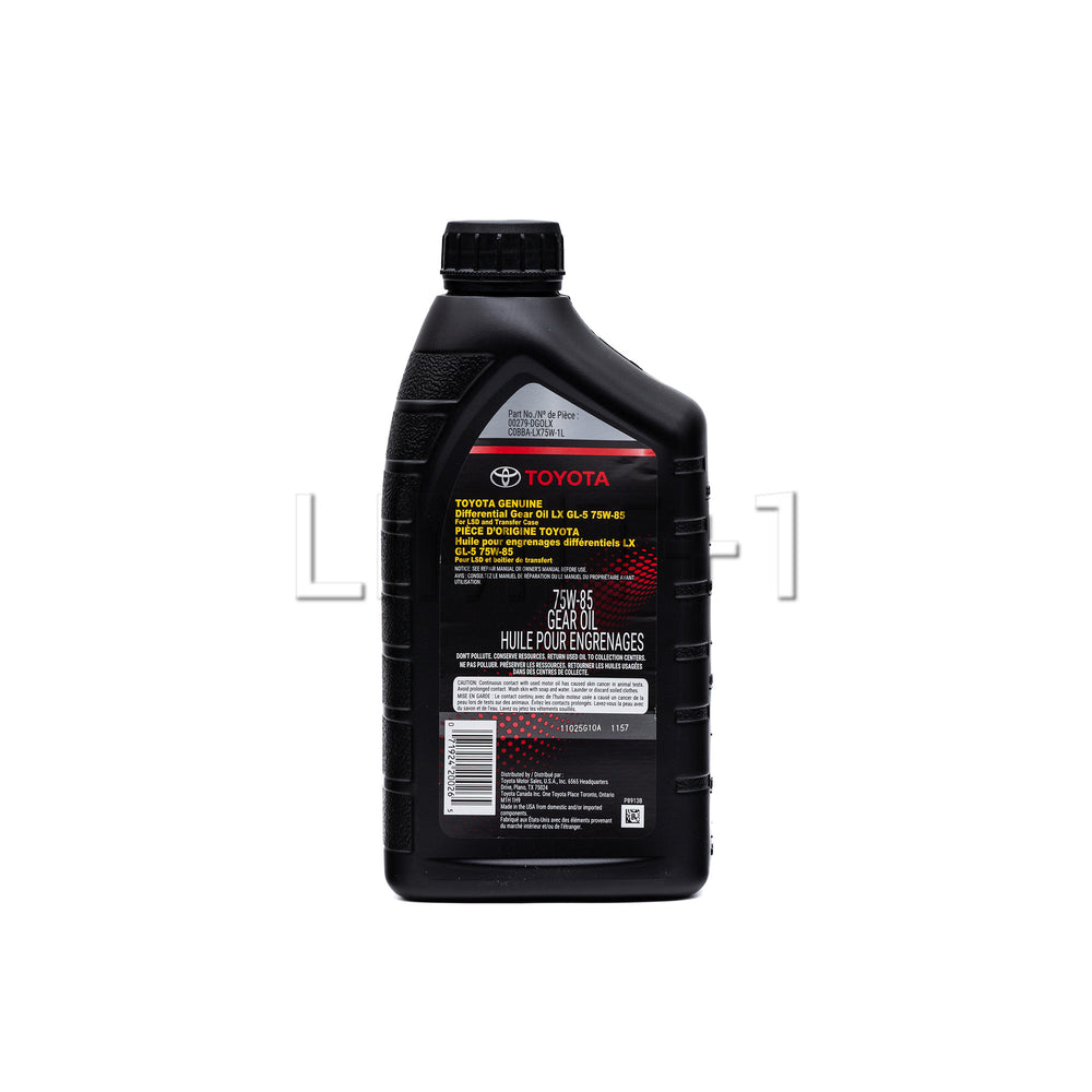 OEM Toyota GR Corolla Rear Differential Gear Oil LX 75w-85 GL-5