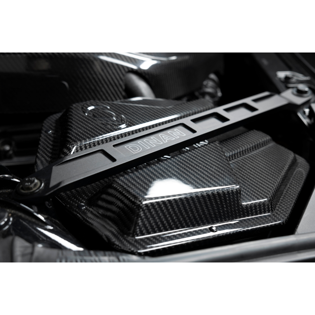 Dinan GR Supra Strut Tower Braces - Front